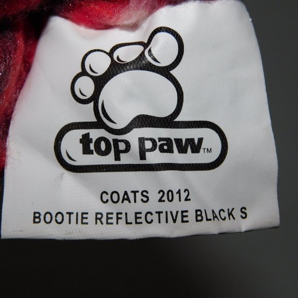 Top Paw Black Reflective Dog Bootie Fleece Lined - Picture 3 of 5